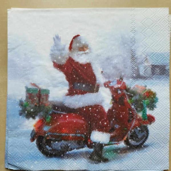 Serviette Santa mit Roller