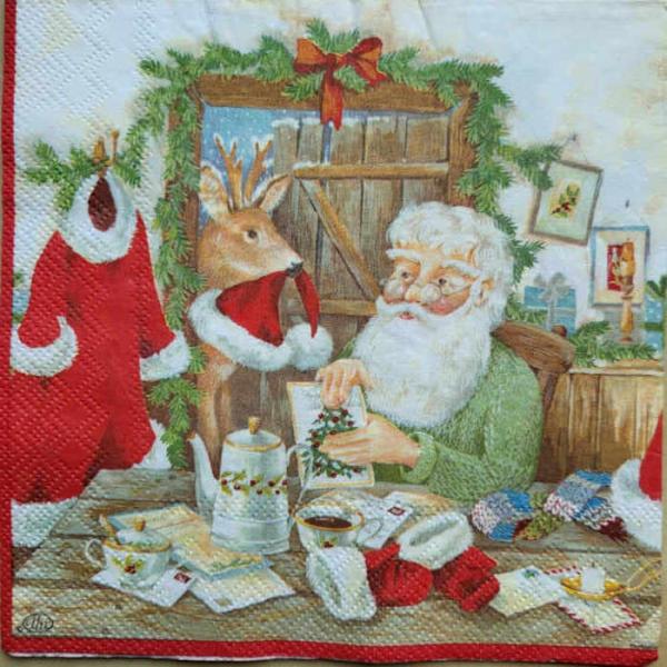Serviette Santas home
