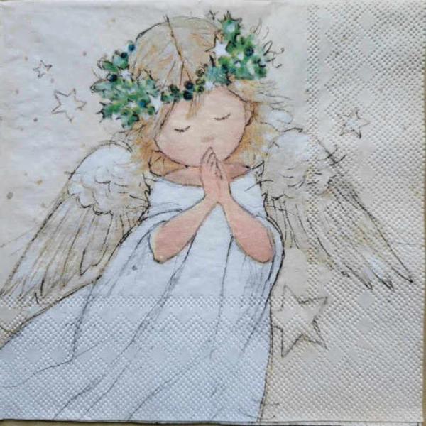 Serviette Betendes Engelmädchen