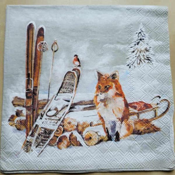 Serviette Wintersport vintage