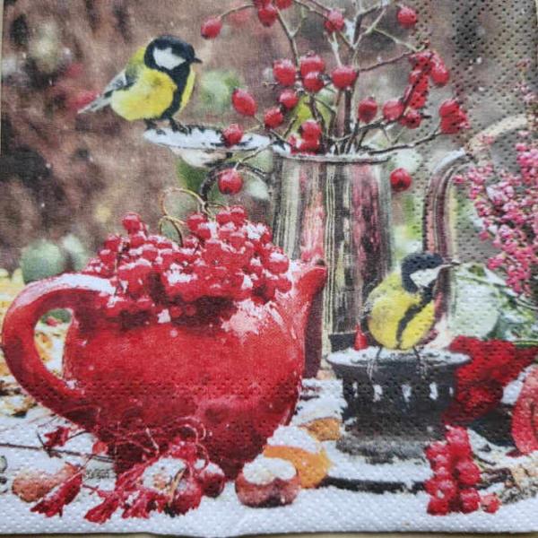 Cocktailserviette Winter ambiance