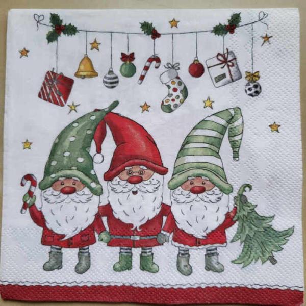 Serviette Wichteltrio