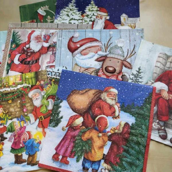 Serviette Überraschung Santa